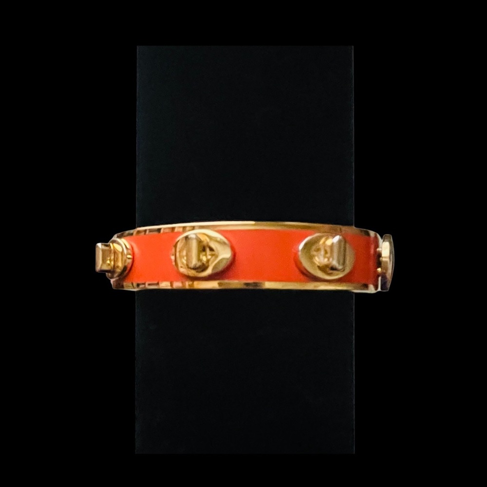 Coach Turnlock Bracelet Elegant Enamel in Orange VINTAGE - Picture 12 of 12